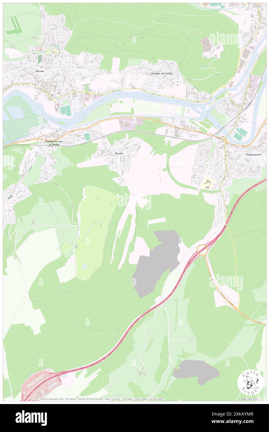 Berche, Doubs, FR, France, Bourgogne-Franche-Comté, n 47 28' 20'', N 6 44' 30'', carte, Carthascapes carte publiée en 2024. Explorez Cartascapes, une carte qui révèle la diversité des paysages, des cultures et des écosystèmes de la Terre. Voyage à travers le temps et l'espace, découvrir l'interconnexion du passé, du présent et de l'avenir de notre planète. Banque D'Images