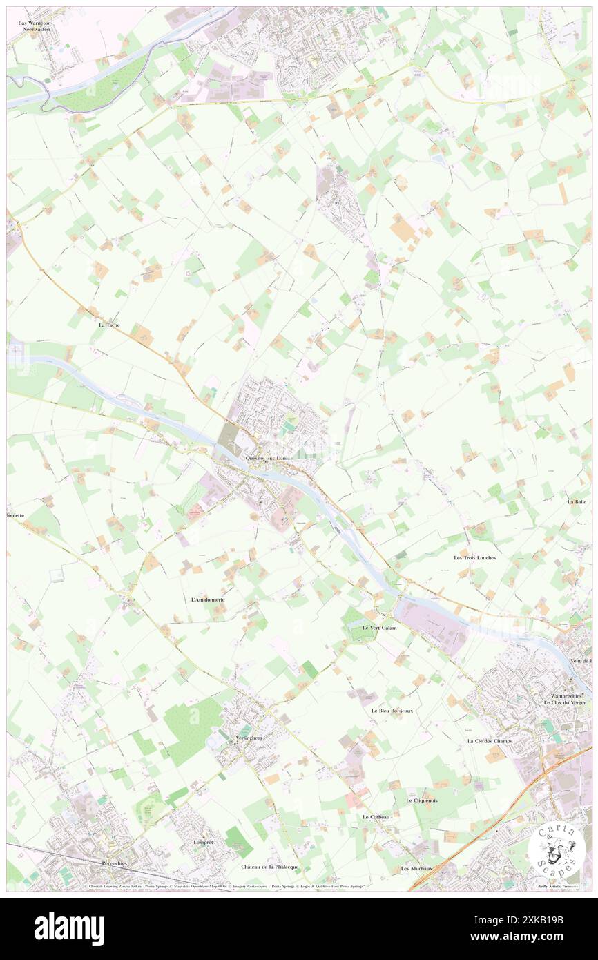 Quesnoy-sur-Deule, Nord, FR, France, hauts-de-France, n 50 42' 44'', N 2 59' 57'', carte, Cartascapes carte publiée en 2024. Explorez Cartascapes, une carte qui révèle la diversité des paysages, des cultures et des écosystèmes de la Terre. Voyage à travers le temps et l'espace, découvrir l'interconnexion du passé, du présent et de l'avenir de notre planète. Banque D'Images