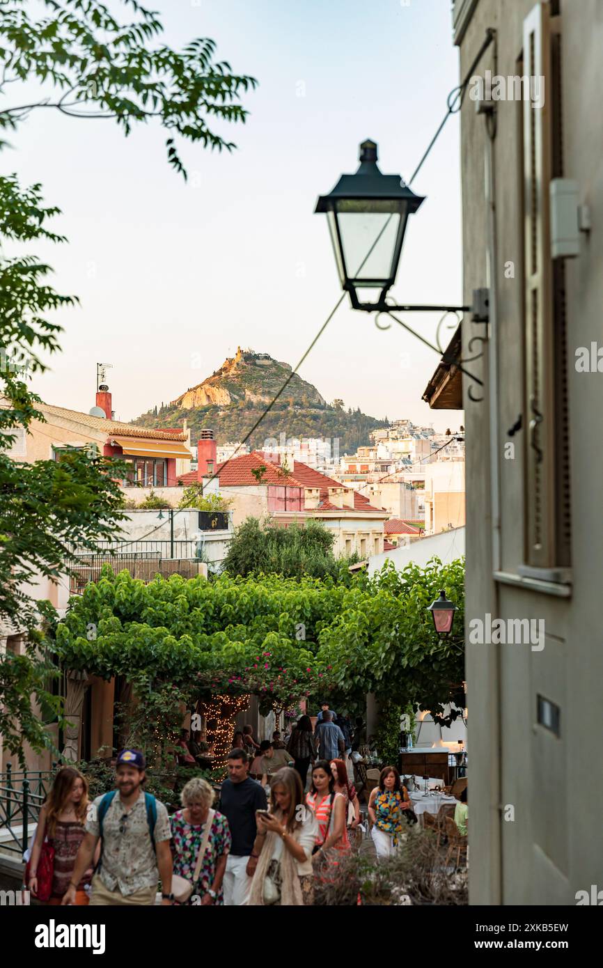 Le mont Lycabette et la ville d'Athènes, Grèce - juin 2024 © Giorgia de Dato Banque D'Images