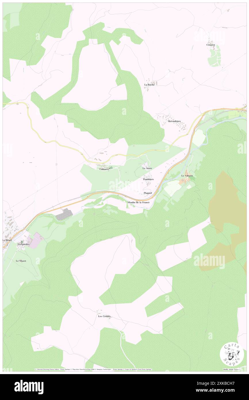 Cultures, Lozère, FR, France, Occitanie, n 44 29' 35'', N 3 22' 40'', carte, Cartascapes carte publiée en 2024. Explorez Cartascapes, une carte qui révèle la diversité des paysages, des cultures et des écosystèmes de la Terre. Voyage à travers le temps et l'espace, découvrir l'interconnexion du passé, du présent et de l'avenir de notre planète. Banque D'Images