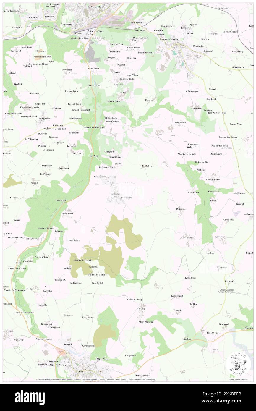 Locmelar, Finistère, FR, France, Bretagne, n 48 27' 10'', S 4 3' 54'', carte, Cartascapes carte publiée en 2024. Explorez Cartascapes, une carte qui révèle la diversité des paysages, des cultures et des écosystèmes de la Terre. Voyage à travers le temps et l'espace, découvrir l'interconnexion du passé, du présent et de l'avenir de notre planète. Banque D'Images