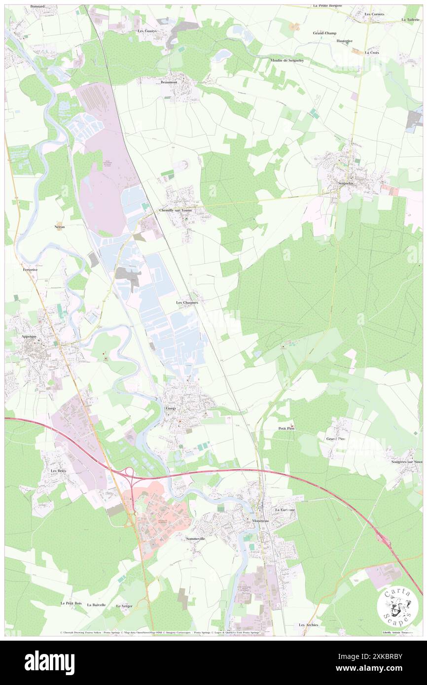 Gurgy, Yonne, FR, France, Bourgogne-Franche-Comté, n 47 51' 59'', N 3 33' 37'', carte, Cartascapes carte publiée en 2024. Explorez Cartascapes, une carte qui révèle la diversité des paysages, des cultures et des écosystèmes de la Terre. Voyage à travers le temps et l'espace, découvrir l'interconnexion du passé, du présent et de l'avenir de notre planète. Banque D'Images