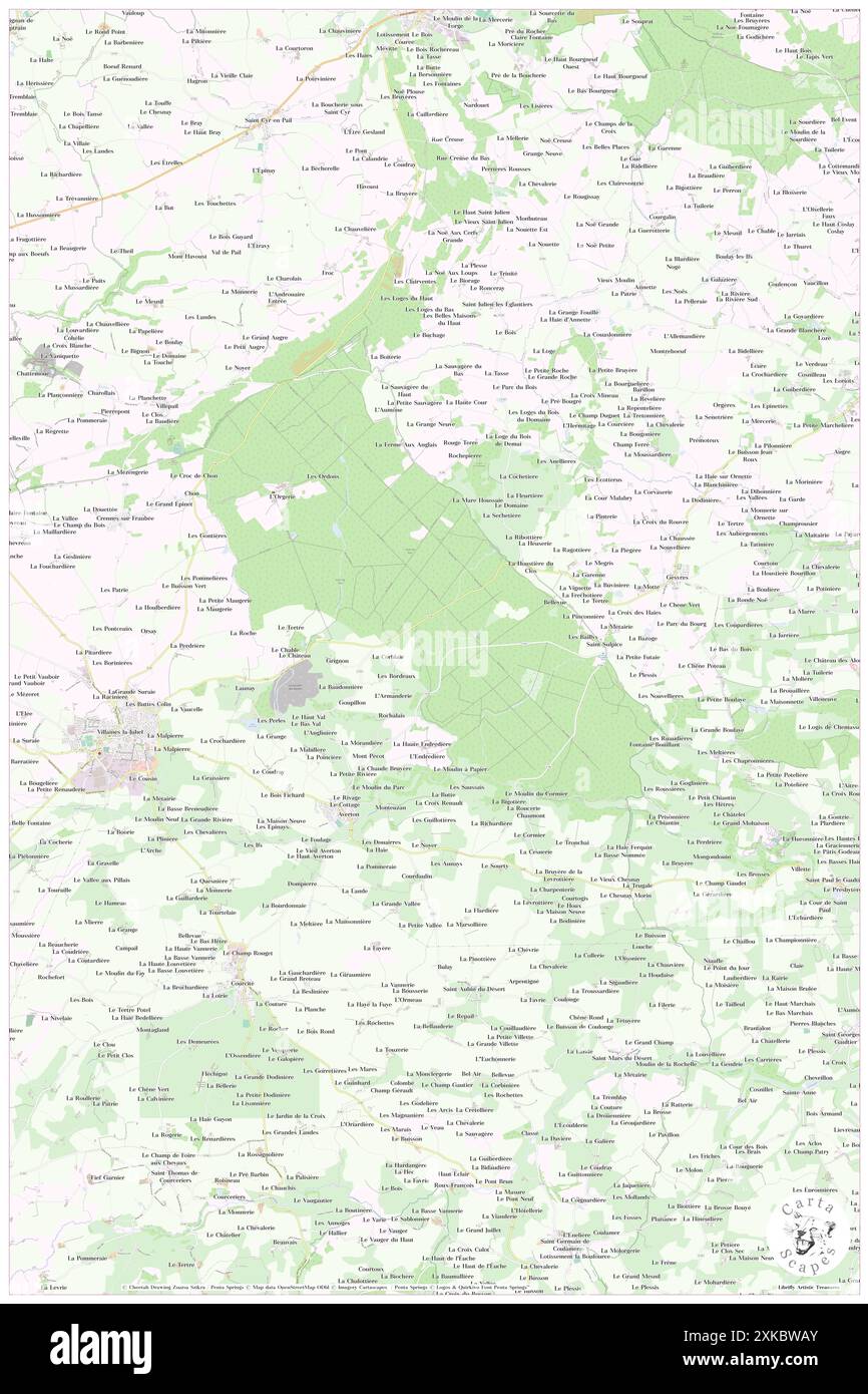 Averton, Mayenne, FR, France, pays de la Loire, N 48 19' 55'', S 0 13' 27'', carte, Carthascapes carte publiée en 2024. Explorez Cartascapes, une carte qui révèle la diversité des paysages, des cultures et des écosystèmes de la Terre. Voyage à travers le temps et l'espace, découvrir l'interconnexion du passé, du présent et de l'avenir de notre planète. Banque D'Images