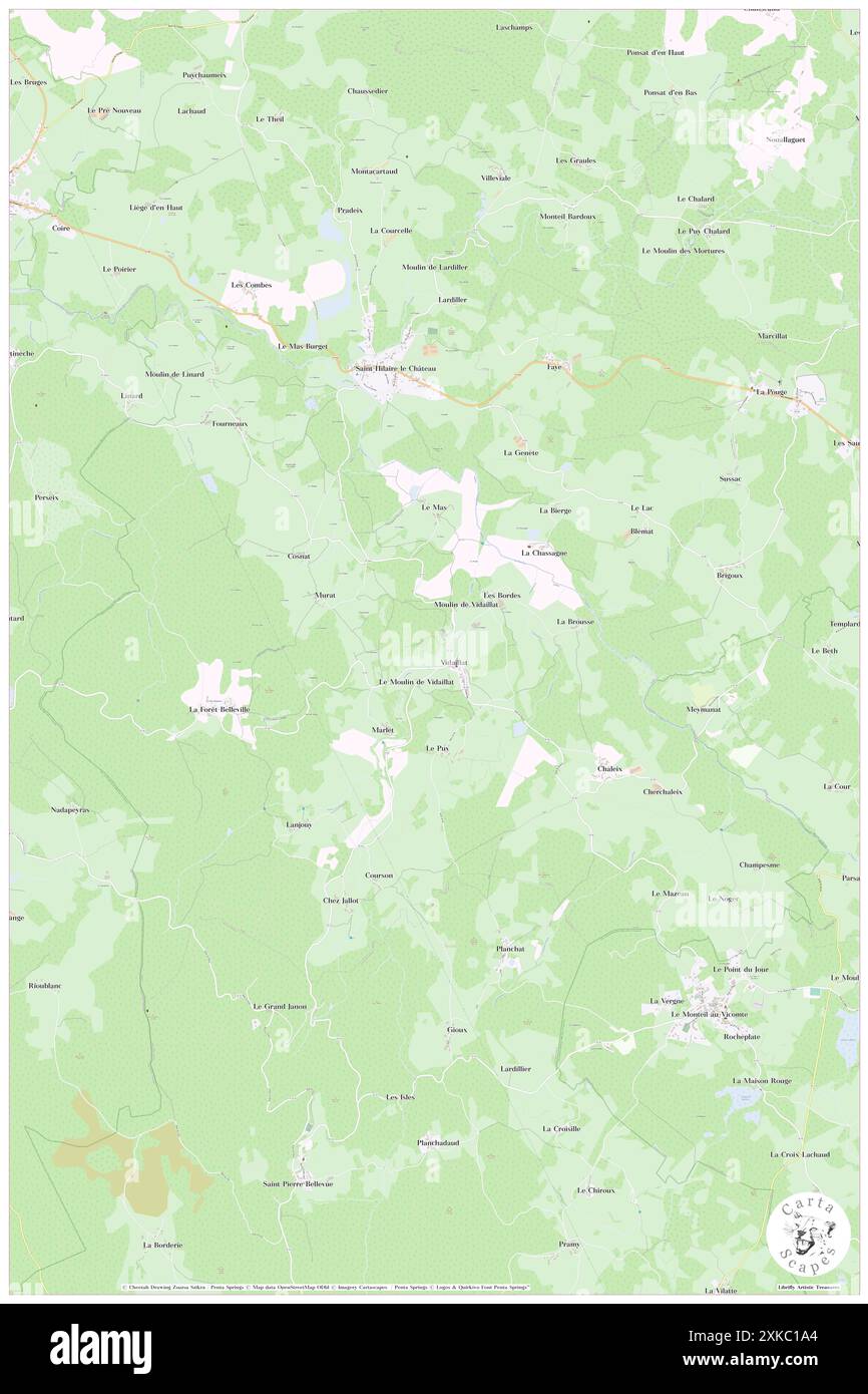 Vidaillat, creuse, FR, France, Nouvelle-Aquitaine, n 45 57' 28'', N 1 54' 24'', carte, Cartascapes carte publiée en 2024. Explorez Cartascapes, une carte qui révèle la diversité des paysages, des cultures et des écosystèmes de la Terre. Voyage à travers le temps et l'espace, découvrir l'interconnexion du passé, du présent et de l'avenir de notre planète. Banque D'Images