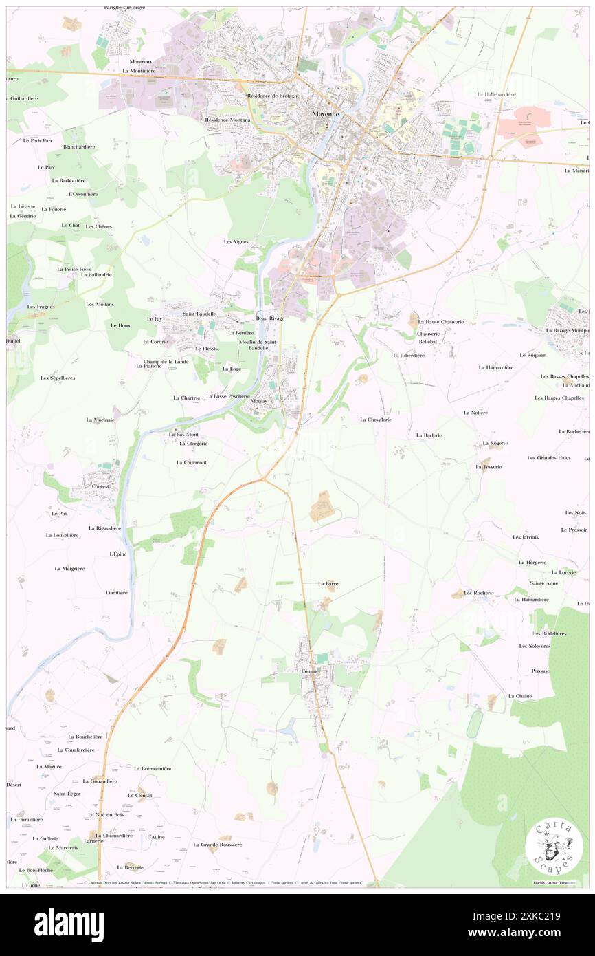 Moulay, Mayenne, FR, France, pays de la Loire, N 48 16' 22'', S 0 37' 41'', carte, Cartascapes carte publiée en 2024. Explorez Cartascapes, une carte qui révèle la diversité des paysages, des cultures et des écosystèmes de la Terre. Voyage à travers le temps et l'espace, découvrir l'interconnexion du passé, du présent et de l'avenir de notre planète. Banque D'Images