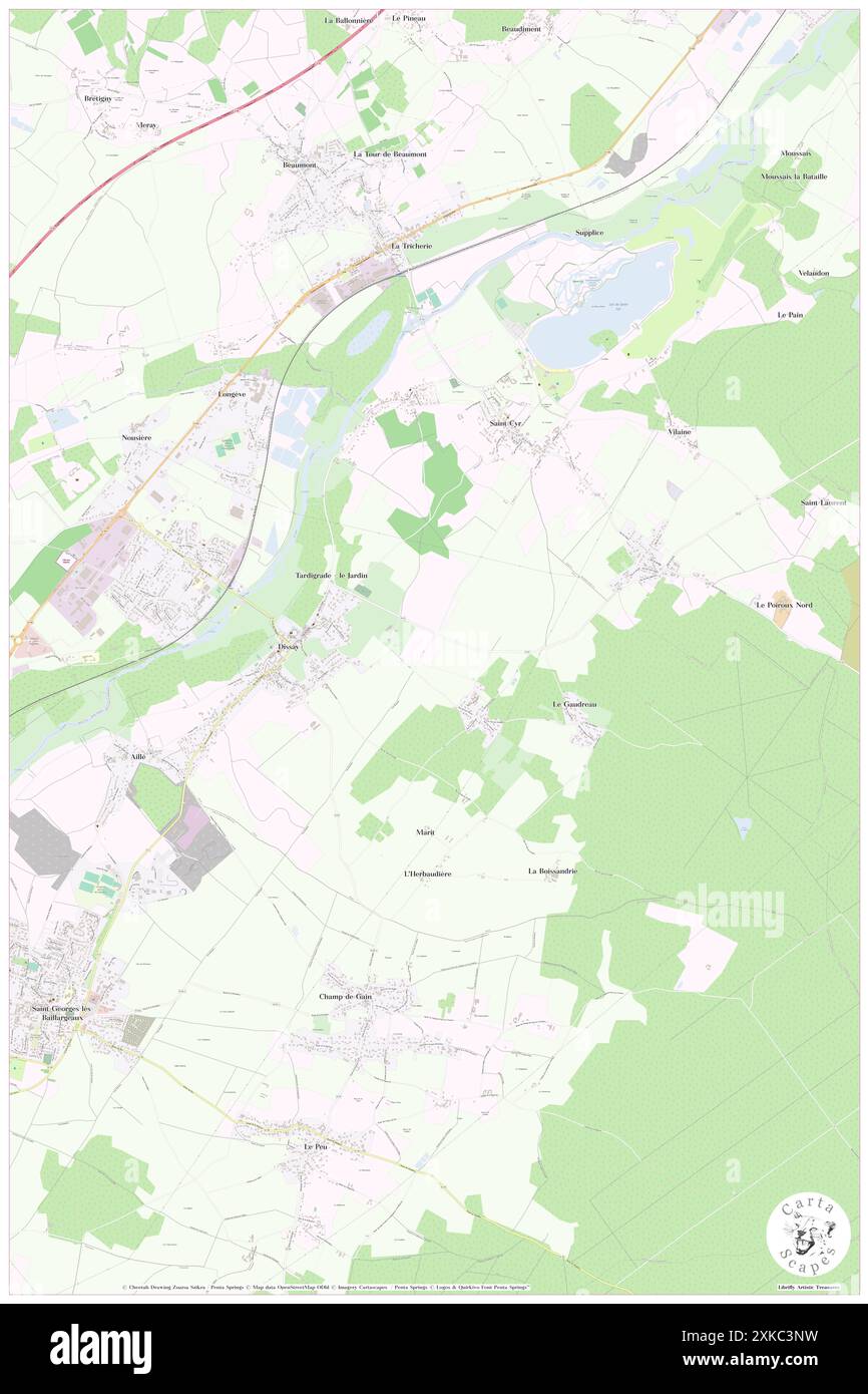 Dissay, Vienne, FR, France, Nouvelle-Aquitaine, n 46 42' 2'', N 0 25' 54'', carte, Cartascapes carte publiée en 2024. Explorez Cartascapes, une carte qui révèle la diversité des paysages, des cultures et des écosystèmes de la Terre. Voyage à travers le temps et l'espace, découvrir l'interconnexion du passé, du présent et de l'avenir de notre planète. Banque D'Images