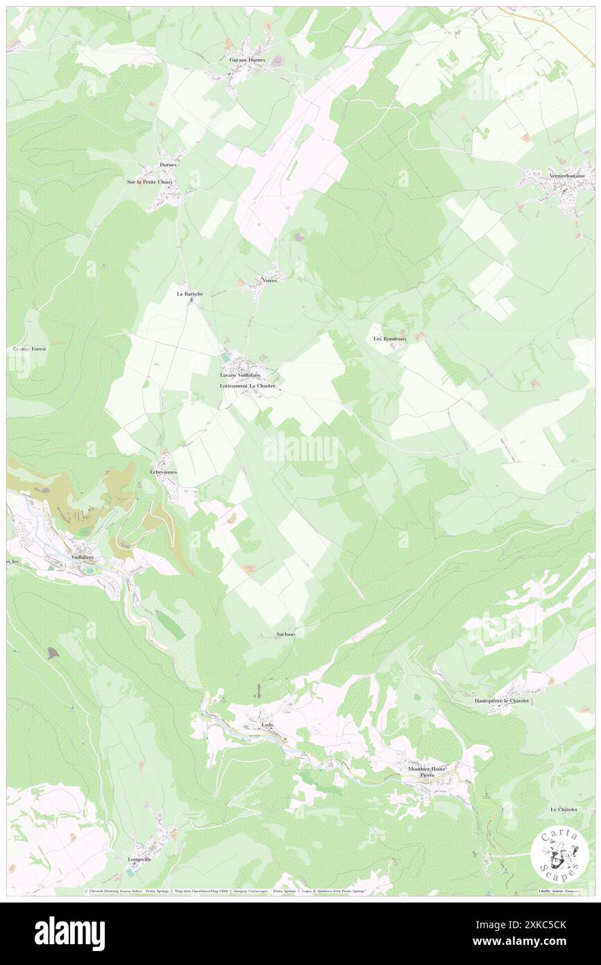 Lavans-Vuillafans, Doubs, FR, France, Bourgogne-Franche-Comté, n 47 5' 11'', N 6 14' 39'', carte, Carthascapes carte publiée en 2024. Explorez Cartascapes, une carte qui révèle la diversité des paysages, des cultures et des écosystèmes de la Terre. Voyage à travers le temps et l'espace, découvrir l'interconnexion du passé, du présent et de l'avenir de notre planète. Banque D'Images