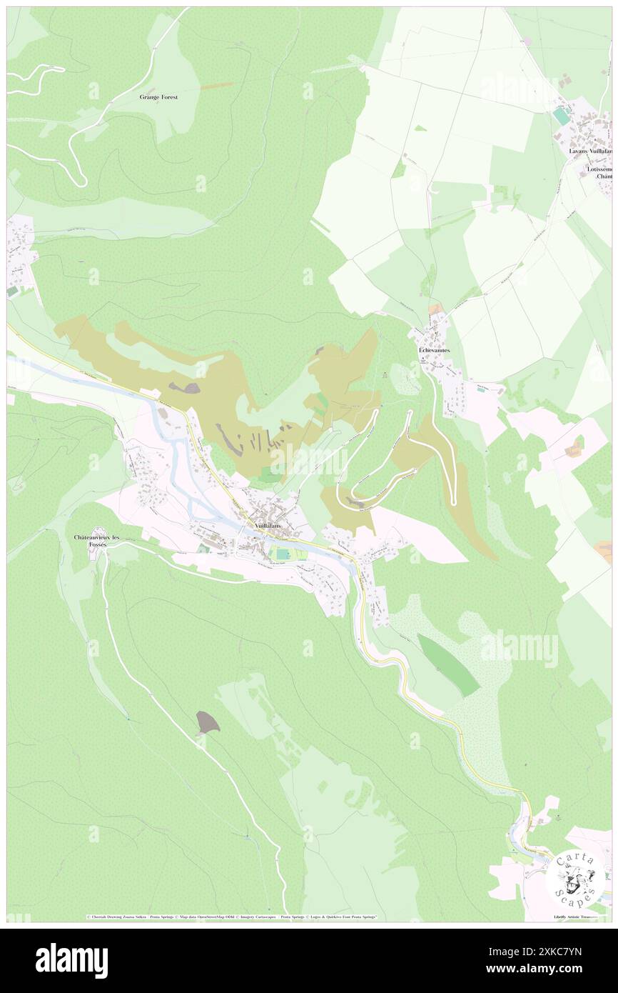 Vuillafans, Doubs, FR, France, Bourgogne-Franche-Comté, n 47 3' 55'', N 6 12' 59'', carte, Carthascapes carte publiée en 2024. Explorez Cartascapes, une carte qui révèle la diversité des paysages, des cultures et des écosystèmes de la Terre. Voyage à travers le temps et l'espace, découvrir l'interconnexion du passé, du présent et de l'avenir de notre planète. Banque D'Images