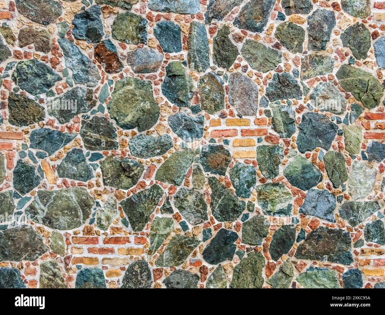 Mur de roche sur l'île caribéenne de St John dans les îles Vierges américaines Banque D'Images