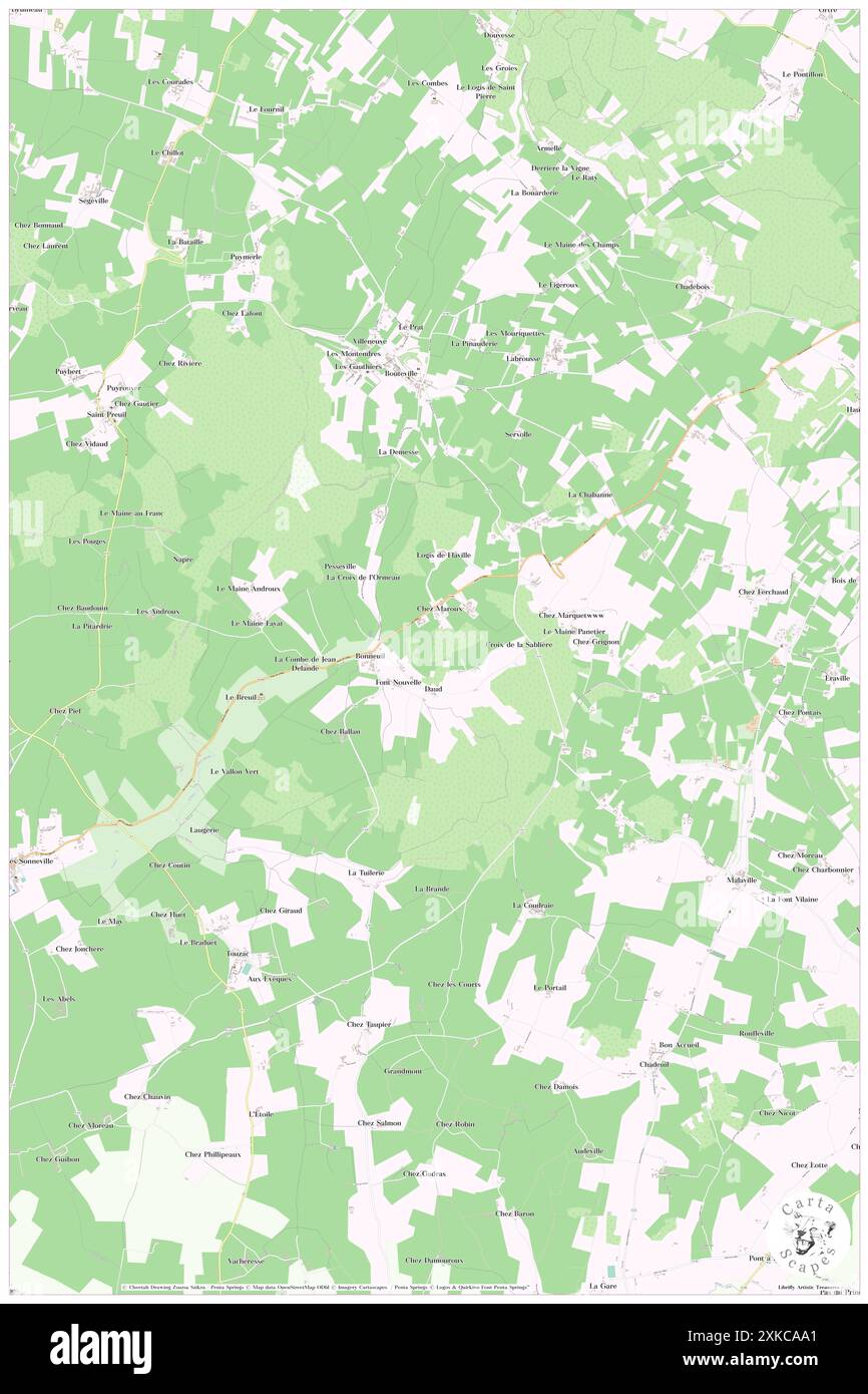 Bonneuil, Charente, FR, France, Nouvelle-Aquitaine, n 45 34' 33'', S 0 8' 25'', carte, Cartascapes carte publiée en 2024. Explorez Cartascapes, une carte qui révèle la diversité des paysages, des cultures et des écosystèmes de la Terre. Voyage à travers le temps et l'espace, découvrir l'interconnexion du passé, du présent et de l'avenir de notre planète. Banque D'Images