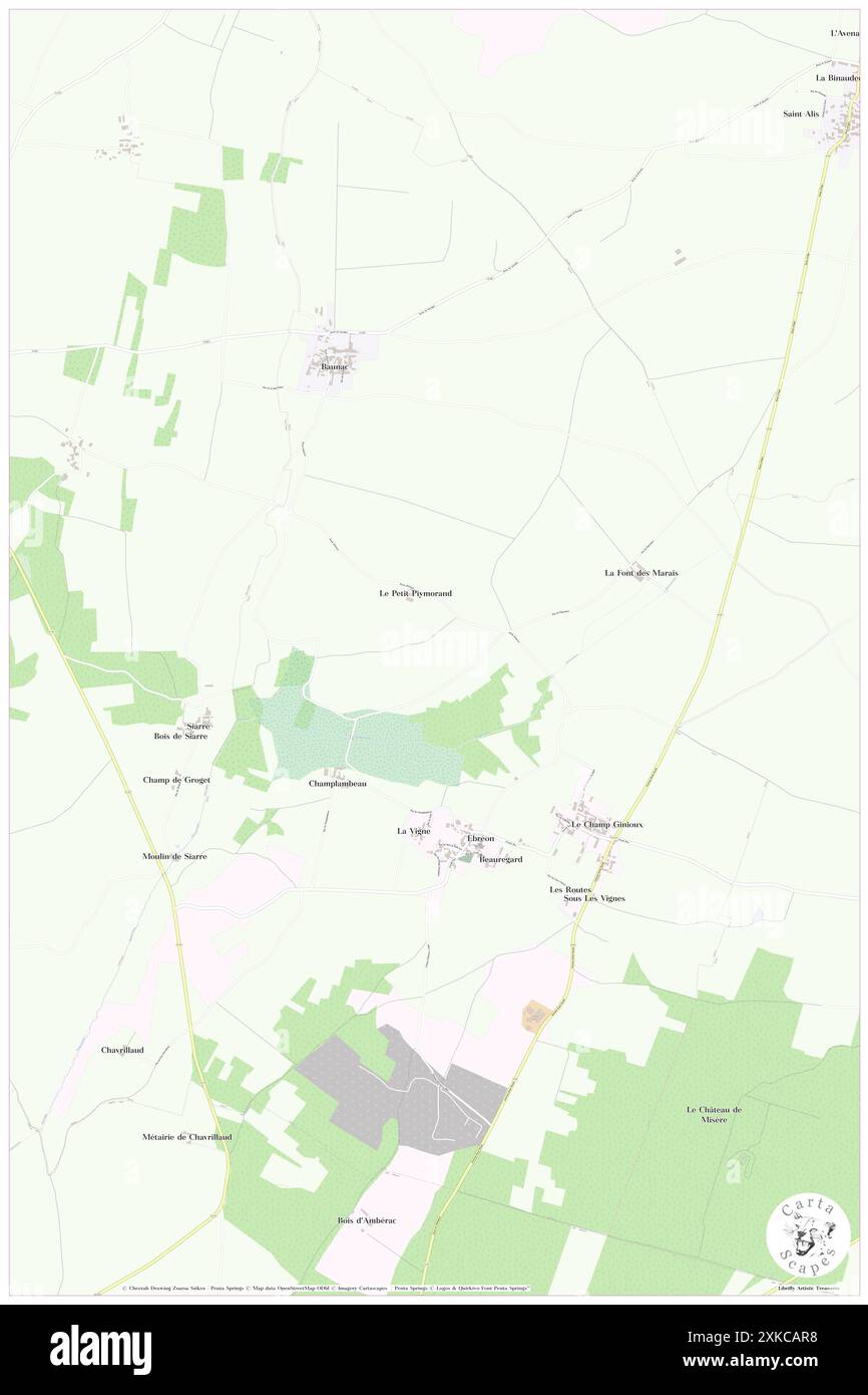 Ebreon, Charente, FR, France, Nouvelle-Aquitaine, n 45 56' 15'', N 0 1' 51'', carte, Cartascapes carte publiée en 2024. Explorez Cartascapes, une carte qui révèle la diversité des paysages, des cultures et des écosystèmes de la Terre. Voyage à travers le temps et l'espace, découvrir l'interconnexion du passé, du présent et de l'avenir de notre planète. Banque D'Images