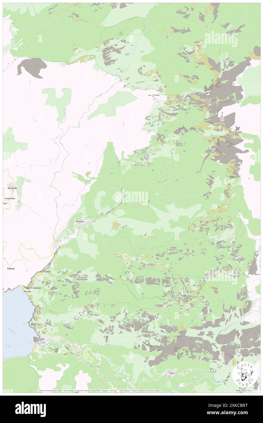 Serriera, Corse du Sud, FR, France, Corse, n 42 18' 5'', N 8 42' 29'', carte, Carthascapes carte publiée en 2024. Explorez Cartascapes, une carte qui révèle la diversité des paysages, des cultures et des écosystèmes de la Terre. Voyage à travers le temps et l'espace, découvrir l'interconnexion du passé, du présent et de l'avenir de notre planète. Banque D'Images