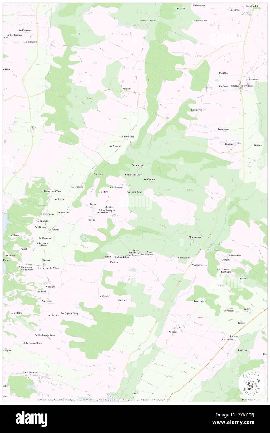 Monties, Gers, FR, France, Occitanie, n 43 23' 23'', N 0 40' 36'', carte, Carthascapes carte publiée en 2024. Explorez Cartascapes, une carte qui révèle la diversité des paysages, des cultures et des écosystèmes de la Terre. Voyage à travers le temps et l'espace, découvrir l'interconnexion du passé, du présent et de l'avenir de notre planète. Banque D'Images