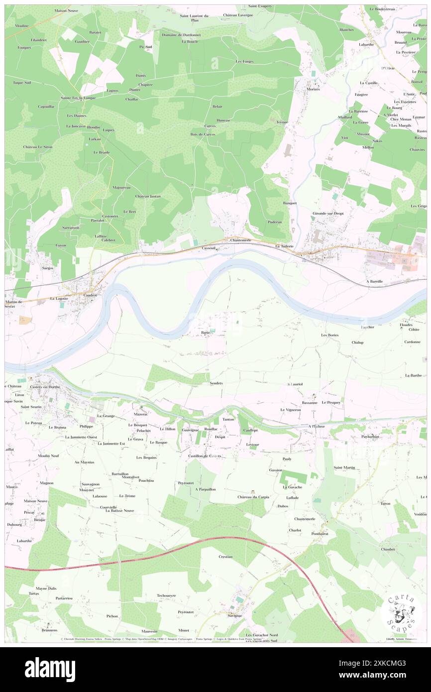 Barie, Gironde, FR, France, Nouvelle-Aquitaine, n 44 34' 12'', S 0 6' 52'', carte, Cartascapes carte publiée en 2024. Explorez Cartascapes, une carte qui révèle la diversité des paysages, des cultures et des écosystèmes de la Terre. Voyage à travers le temps et l'espace, découvrir l'interconnexion du passé, du présent et de l'avenir de notre planète. Banque D'Images