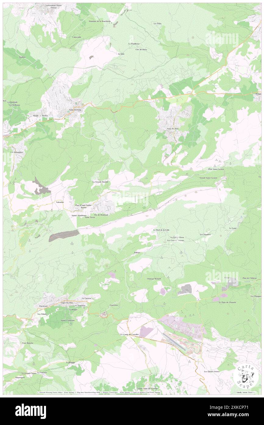 Plan-d'Aups-Sainte-Baume, Var, FR, France, Provence-Alpes-Côte d'Azur, n 43 19' 46'', N 5 43' 3'', carte, Carthascapes carte publiée en 2024. Explorez Cartascapes, une carte qui révèle la diversité des paysages, des cultures et des écosystèmes de la Terre. Voyage à travers le temps et l'espace, découvrir l'interconnexion du passé, du présent et de l'avenir de notre planète. Banque D'Images