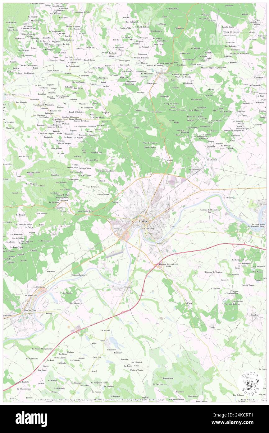 Gaillac, Tarn, FR, France, Occitanie, n 43 54' 2'', N 1 53' 53'', carte, Carthascapes carte publiée en 2024. Explorez Cartascapes, une carte qui révèle la diversité des paysages, des cultures et des écosystèmes de la Terre. Voyage à travers le temps et l'espace, découvrir l'interconnexion du passé, du présent et de l'avenir de notre planète. Banque D'Images