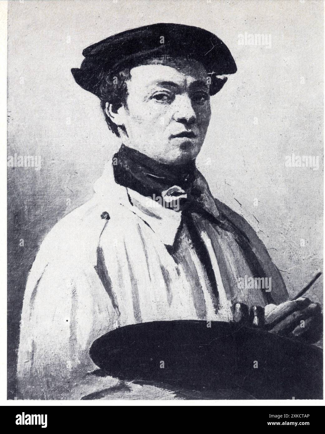 Jean-Baptiste Camille Corot (1796-1875) Autoportrait de Corot. Florence. Galerie des bureaux Banque D'Images