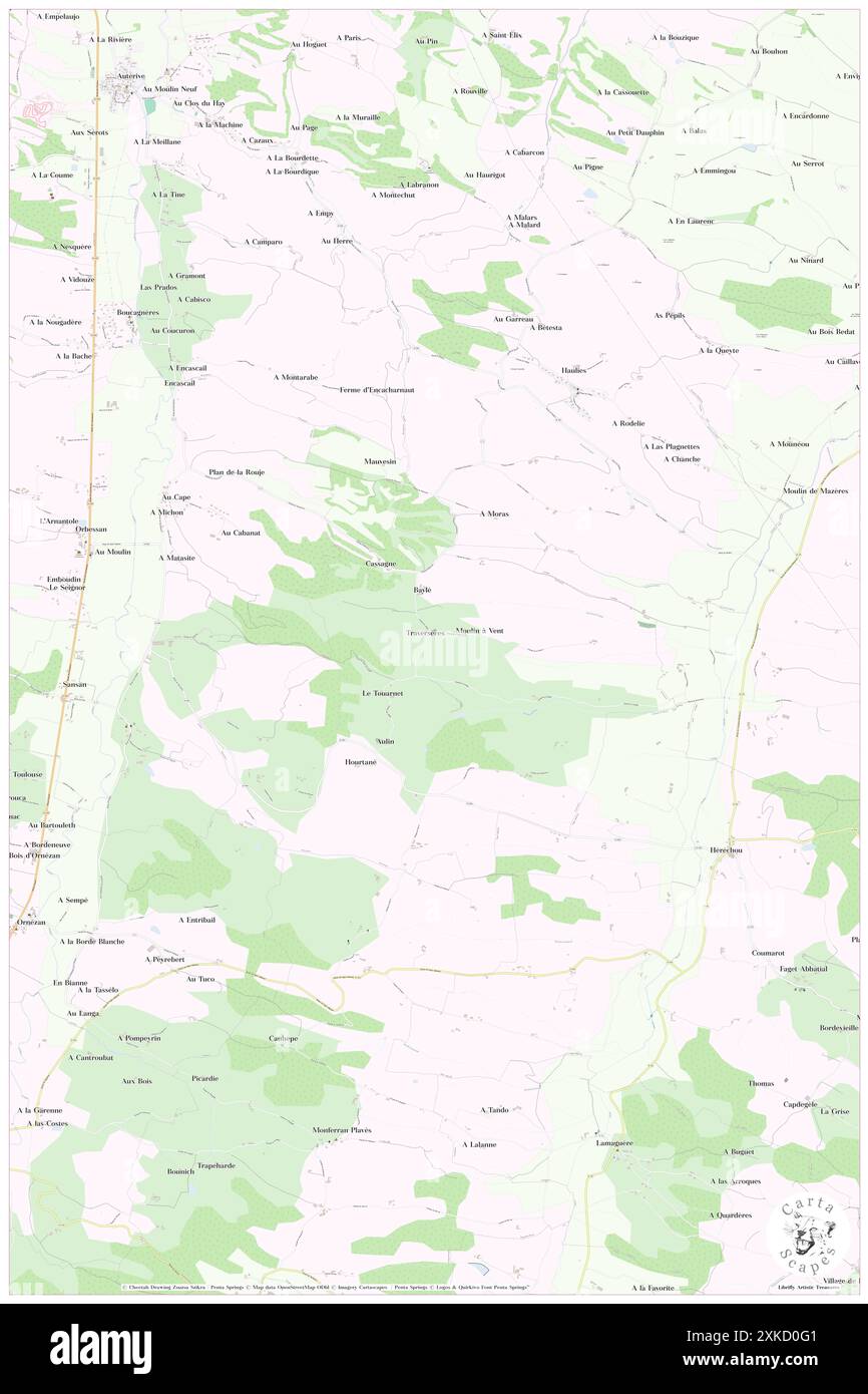 Traverses, Gers, FR, France, Occitanie, n 43 32' 8'', N 0 39' 1'', carte, Cartascapes carte publiée en 2024. Explorez Cartascapes, une carte qui révèle la diversité des paysages, des cultures et des écosystèmes de la Terre. Voyage à travers le temps et l'espace, découvrir l'interconnexion du passé, du présent et de l'avenir de notre planète. Banque D'Images