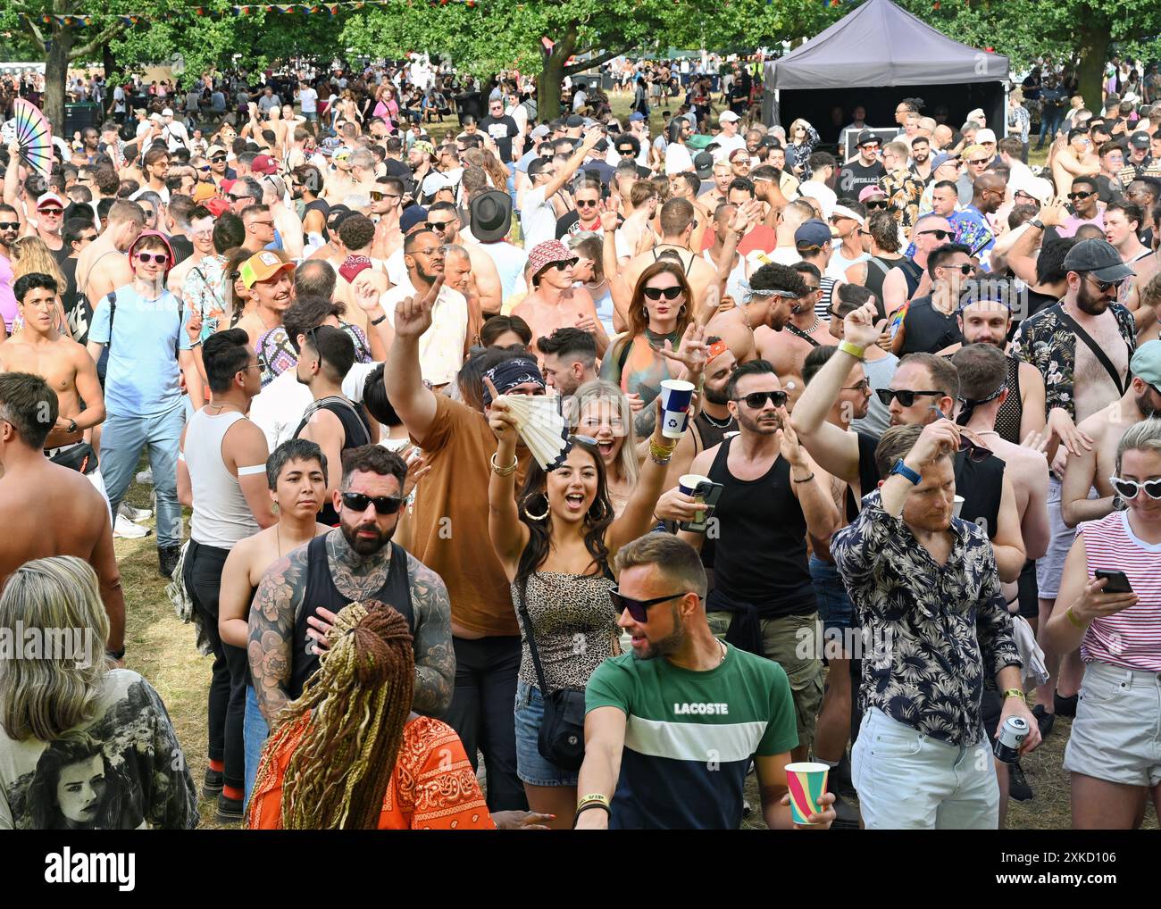 LONDRES, ANGLETERRE - 21 JUILLET 2024 : en tant qu'un dans le Park 2024, célébrant la communauté LGBTQ en l'unissant pour une journée de fierté, de diversité et de festivités. ( Credit : Voir Li/Picture Capital/Alamy Live News Banque D'Images