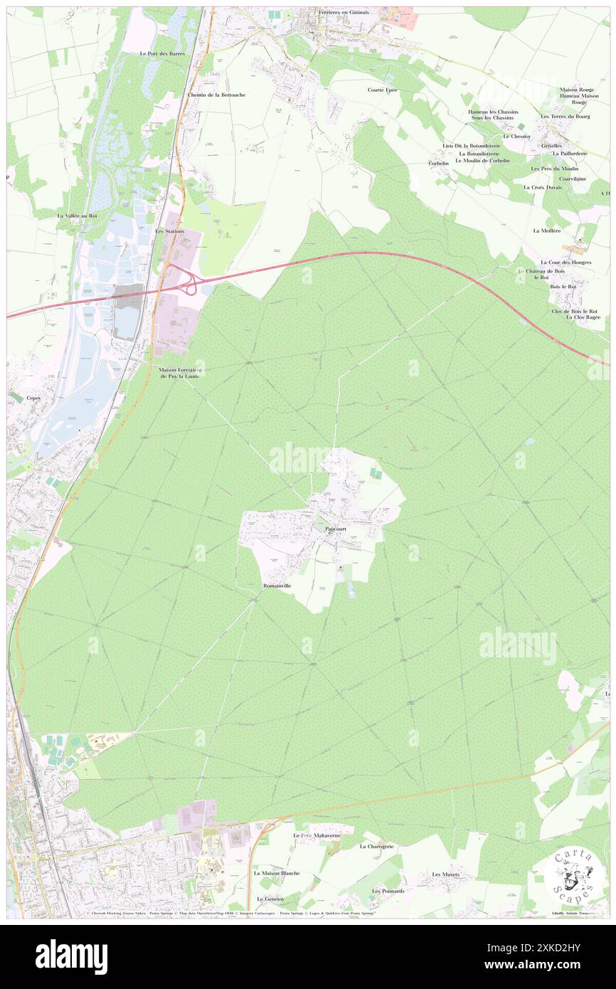 Paucourt, Loiret, FR, France, Centre, n 48 2' 8'', N 2 47' 39'', carte, Carthascapes carte publiée en 2024. Explorez Cartascapes, une carte qui révèle la diversité des paysages, des cultures et des écosystèmes de la Terre. Voyage à travers le temps et l'espace, découvrir l'interconnexion du passé, du présent et de l'avenir de notre planète. Banque D'Images