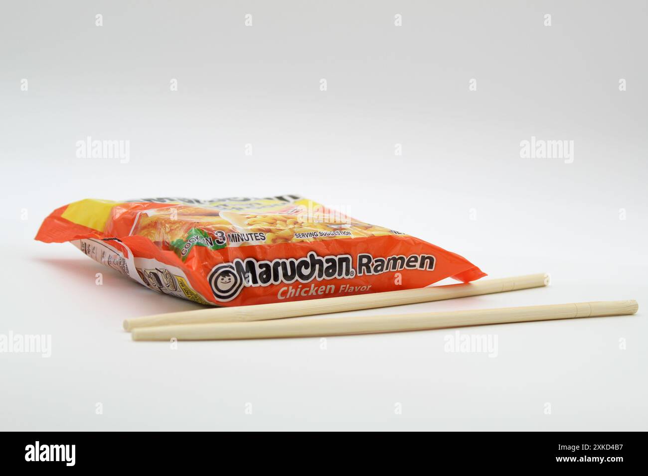 Paquet de ramen de soupe de nouilles instantanées Maruchan Banque D'Images