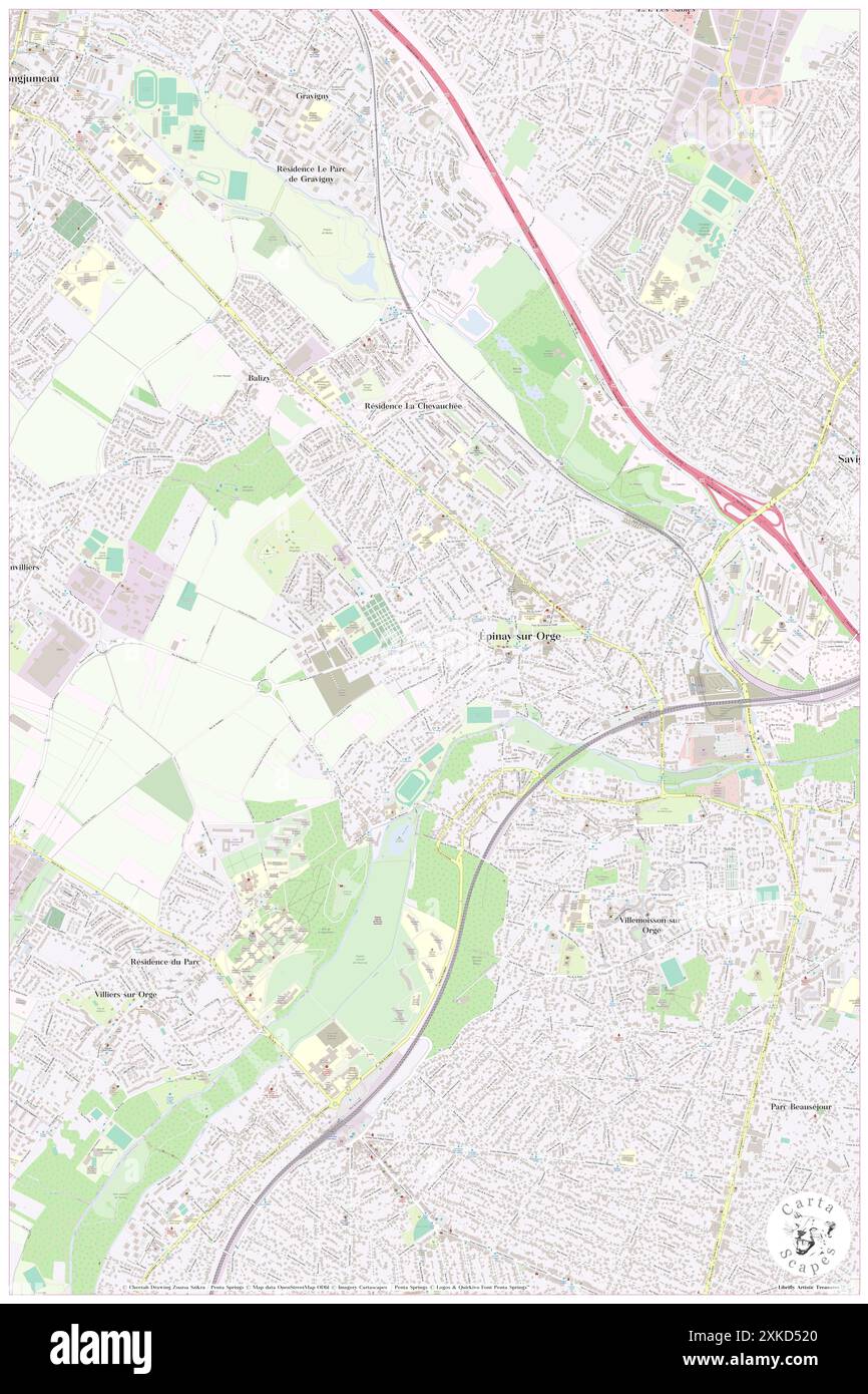 Epinay-sur-orge, Essonne, FR, France, Île-de-France, n 48 40' 26'', N 2 19' 37'', carte, Cartascapes carte publiée en 2024. Explorez Cartascapes, une carte qui révèle la diversité des paysages, des cultures et des écosystèmes de la Terre. Voyage à travers le temps et l'espace, découvrir l'interconnexion du passé, du présent et de l'avenir de notre planète. Banque D'Images