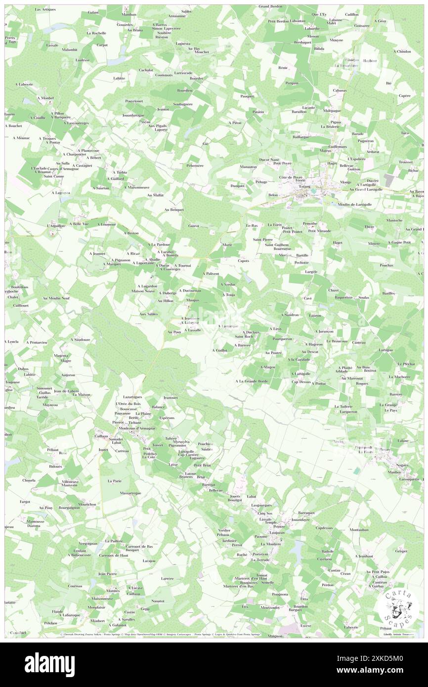 Maupas, Gers, FR, France, Occitanie, n 43 50' 48'', S 0 8' 8'', carte, Cartascapes carte publiée en 2024. Explorez Cartascapes, une carte qui révèle la diversité des paysages, des cultures et des écosystèmes de la Terre. Voyage à travers le temps et l'espace, découvrir l'interconnexion du passé, du présent et de l'avenir de notre planète. Banque D'Images