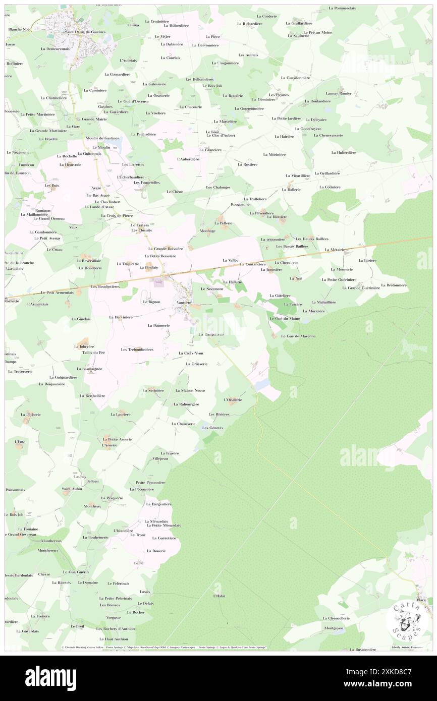 Vautorte, Mayenne, FR, France, pays de la Loire, N 48 17' 59'', S 0 49' 59'', carte, Cartascapes carte publiée en 2024. Explorez Cartascapes, une carte qui révèle la diversité des paysages, des cultures et des écosystèmes de la Terre. Voyage à travers le temps et l'espace, découvrir l'interconnexion du passé, du présent et de l'avenir de notre planète. Banque D'Images