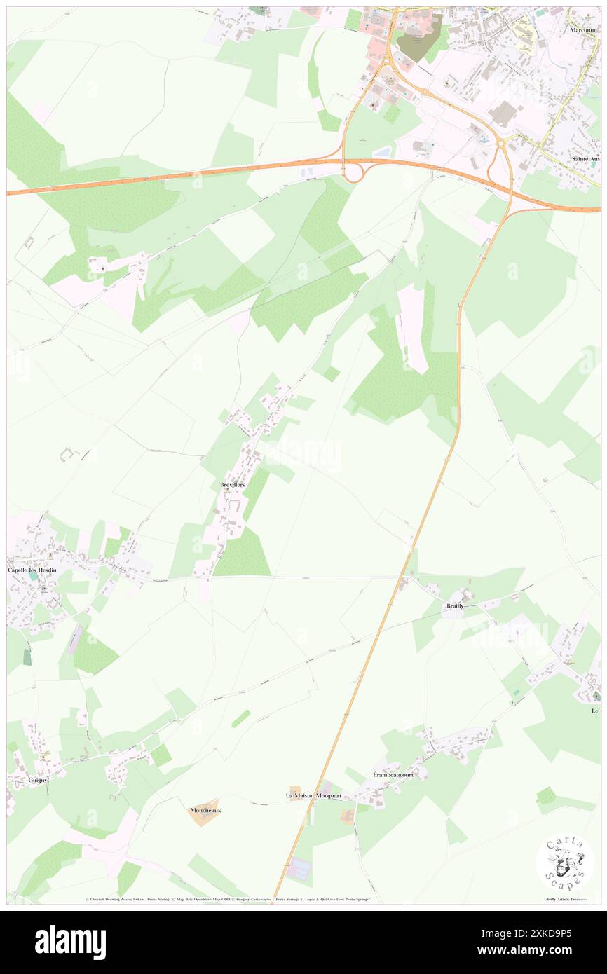 Brevillers, somme, FR, France, hauts-de-France, n 50 12' 55'', N 2 22' 40'', carte, Carthascapes carte publiée en 2024. Explorez Cartascapes, une carte qui révèle la diversité des paysages, des cultures et des écosystèmes de la Terre. Voyage à travers le temps et l'espace, découvrir l'interconnexion du passé, du présent et de l'avenir de notre planète. Banque D'Images