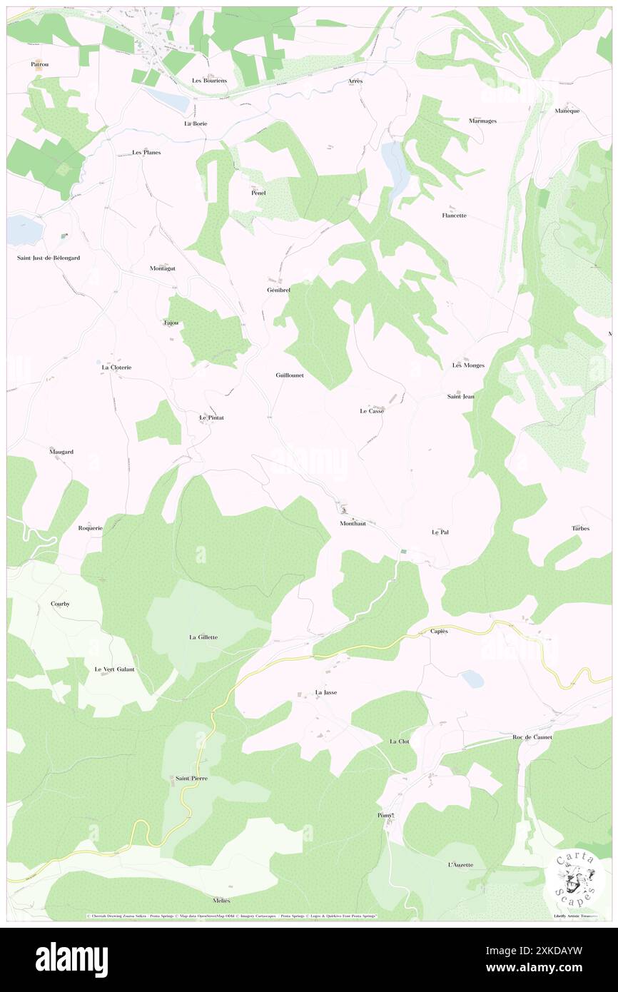 Monthaut, Aude, FR, France, Occitanie, n 43 4' 37'', N 2 3' 43'', carte, Carthascapes carte publiée en 2024. Explorez Cartascapes, une carte qui révèle la diversité des paysages, des cultures et des écosystèmes de la Terre. Voyage à travers le temps et l'espace, découvrir l'interconnexion du passé, du présent et de l'avenir de notre planète. Banque D'Images