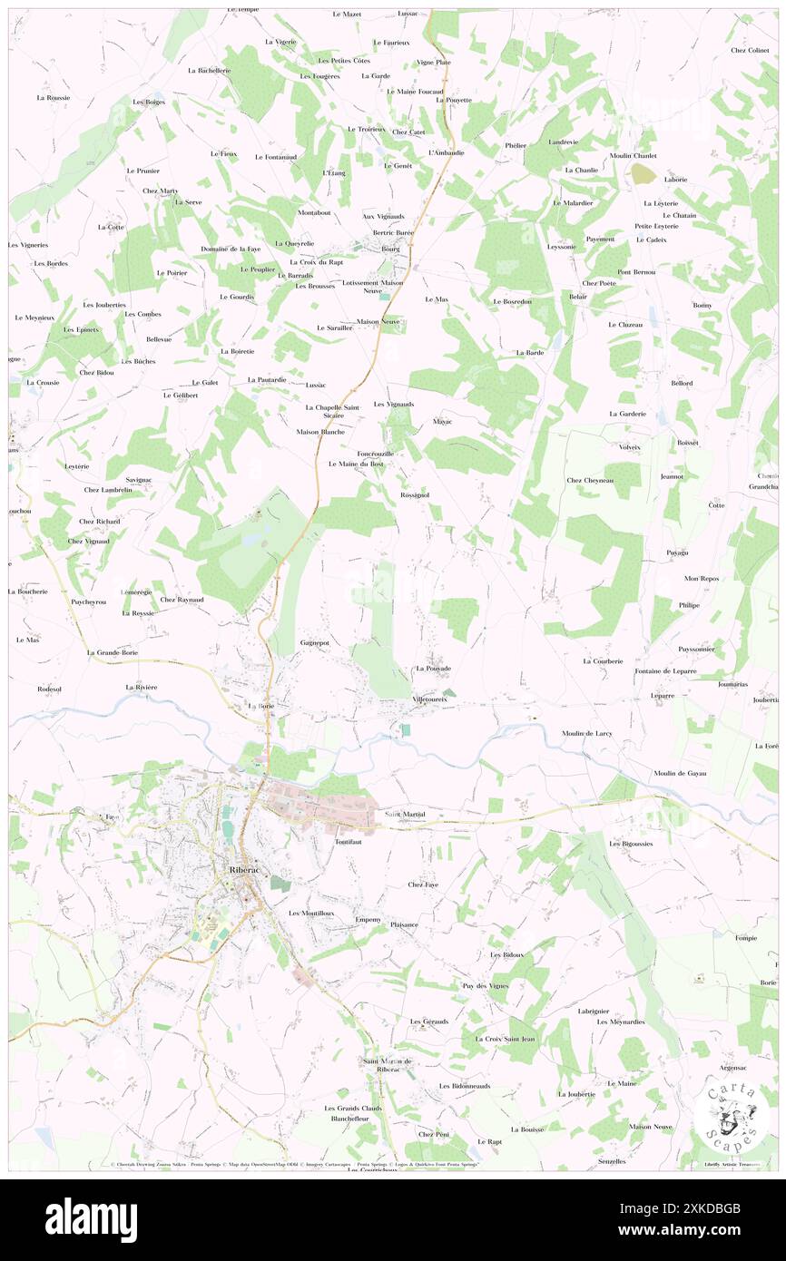 Villetoureix, Dordogne, FR, France, Nouvelle-Aquitaine, n 45 15' 47'', N 0 21' 45'', carte, Carthascapes carte publiée en 2024. Explorez Cartascapes, une carte qui révèle la diversité des paysages, des cultures et des écosystèmes de la Terre. Voyage à travers le temps et l'espace, découvrir l'interconnexion du passé, du présent et de l'avenir de notre planète. Banque D'Images