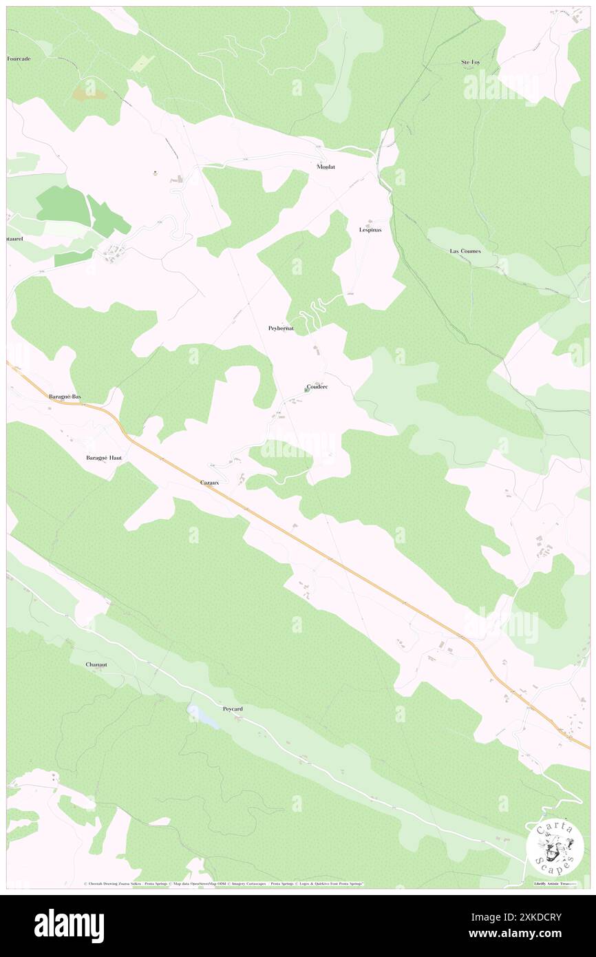 Cazaux, Ariège, FR, France, Occitanie, n 43 3' 9'', N 1 30' 34'', carte, Carthascapes carte publiée en 2024. Explorez Cartascapes, une carte qui révèle la diversité des paysages, des cultures et des écosystèmes de la Terre. Voyage à travers le temps et l'espace, découvrir l'interconnexion du passé, du présent et de l'avenir de notre planète. Banque D'Images