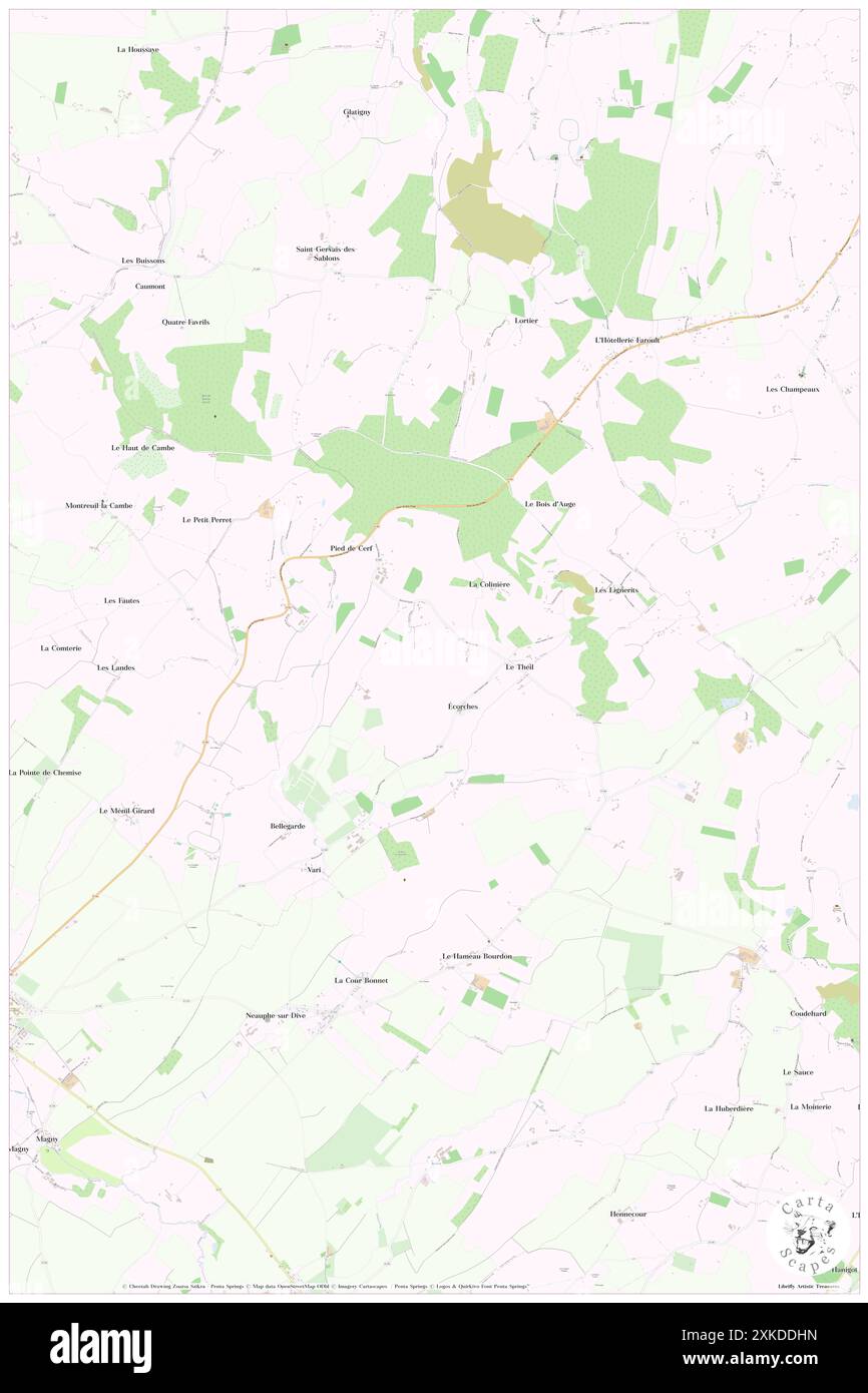 Ecorches, Orne, FR, France, Normandie, n 48 52' 0'', N 0 5' 34'', carte, Cartascapes carte publiée en 2024. Explorez Cartascapes, une carte qui révèle la diversité des paysages, des cultures et des écosystèmes de la Terre. Voyage à travers le temps et l'espace, découvrir l'interconnexion du passé, du présent et de l'avenir de notre planète. Banque D'Images