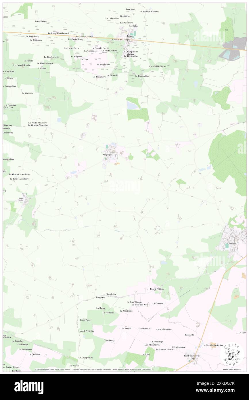 Ampoigne, Mayenne, FR, France, pays de la Loire, N 47 48' 38'', S 0 49' 32'', map, Cartascapes map publié en 2024. Explorez Cartascapes, une carte qui révèle la diversité des paysages, des cultures et des écosystèmes de la Terre. Voyage à travers le temps et l'espace, découvrir l'interconnexion du passé, du présent et de l'avenir de notre planète. Banque D'Images