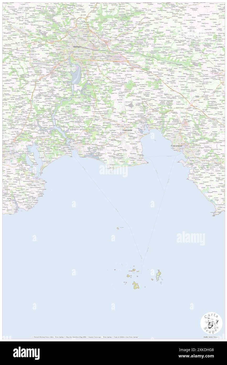 Fouesnant, Finistère, FR, France, Bretagne, n 47 53' 35'', S 4 0' 43'', carte, Cartascapes carte publiée en 2024. Explorez Cartascapes, une carte qui révèle la diversité des paysages, des cultures et des écosystèmes de la Terre. Voyage à travers le temps et l'espace, découvrir l'interconnexion du passé, du présent et de l'avenir de notre planète. Banque D'Images