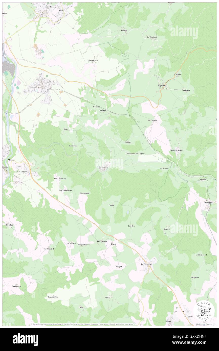 Lavaudieu, haute-Loire, FR, France, Auvergne-Rhône-Alpes, n 45 15' 46'', N 3 27' 14'', carte, Carthascapes carte publiée en 2024. Explorez Cartascapes, une carte qui révèle la diversité des paysages, des cultures et des écosystèmes de la Terre. Voyage à travers le temps et l'espace, découvrir l'interconnexion du passé, du présent et de l'avenir de notre planète. Banque D'Images