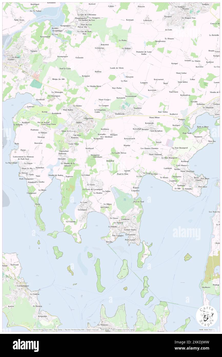 Baden, Morbihan, FR, France, Bretagne, n 47 37' 6'', S 2 55' 13'', carte, Cartascapes carte publiée en 2024. Explorez Cartascapes, une carte qui révèle la diversité des paysages, des cultures et des écosystèmes de la Terre. Voyage à travers le temps et l'espace, découvrir l'interconnexion du passé, du présent et de l'avenir de notre planète. Banque D'Images