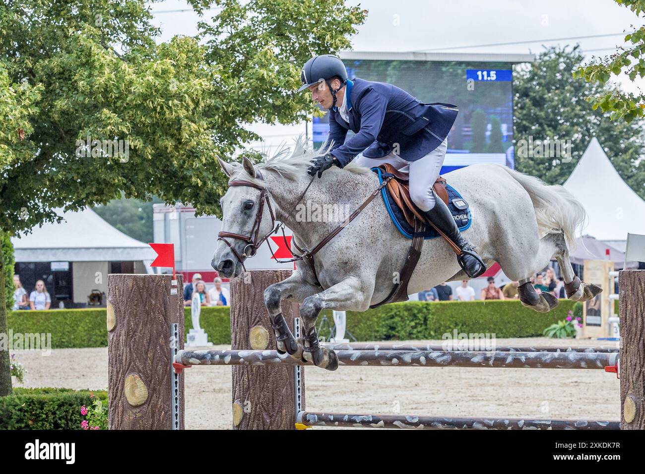 VEENINGEN, PAYS-BAS, 21, 5 JUILLET au barrage/saut Weite Oldenziel (NED) lors du Jumping S21 Gemeente de Wolden Prize - Grand Prix (LR) CSI Zuidwolde 2024 au 21 juillet 2024, pays-Bas. (Photo de Jaap van der Pijll/Orange Pictures) crédit : Orange pics BV/Alamy Live News Banque D'Images