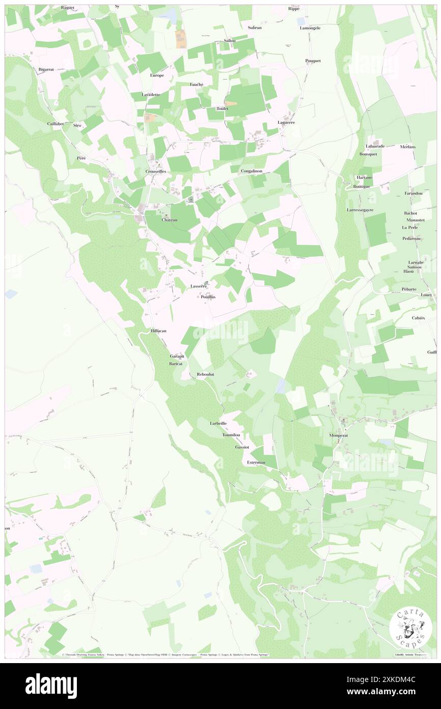 Lasserre, Ariège, FR, France, Occitanie, n 43 4' 10'', N 1 10' 14'', carte, Carthascapes carte publiée en 2024. Explorez Cartascapes, une carte qui révèle la diversité des paysages, des cultures et des écosystèmes de la Terre. Voyage à travers le temps et l'espace, découvrir l'interconnexion du passé, du présent et de l'avenir de notre planète. Banque D'Images