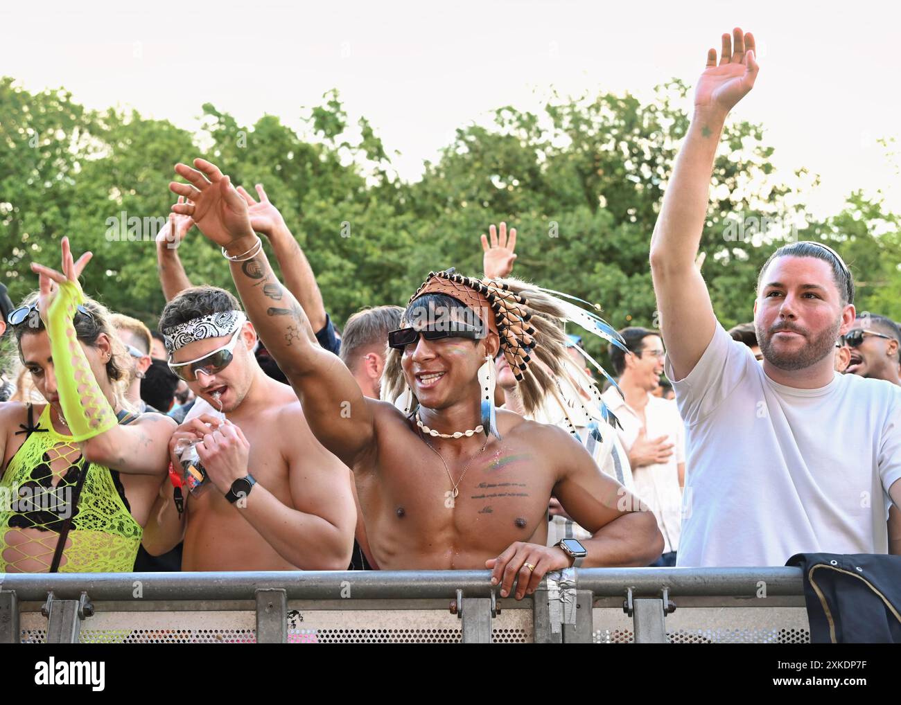 LONDRES, ANGLETERRE - 21 JUILLET 2024 : en tant qu'un dans le Park 2024, célébrant la communauté LGBTQ en l'unissant pour une journée de fierté, de diversité et de festivités. ( Credit : Voir Li/Picture Capital/Alamy Live News Banque D'Images