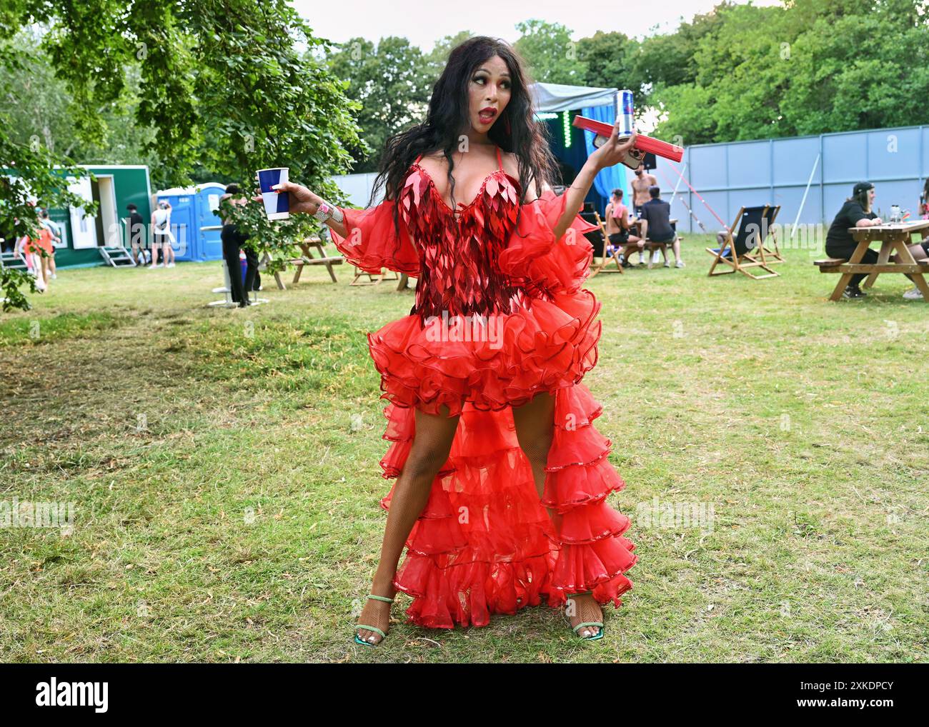 LONDRES, ANGLETERRE - 21 JUILLET 2024 : en tant qu'un dans le Park 2024, célébrant la communauté LGBTQ en l'unissant pour une journée de fierté, de diversité et de festivités. ( Credit : Voir Li/Picture Capital/Alamy Live News Banque D'Images