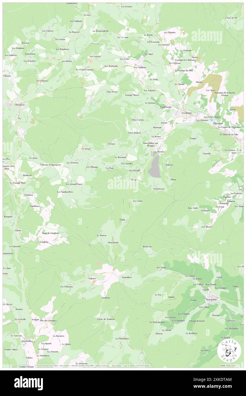 Saint-Didier-sur-Beaujeu, Rhône, FR, France, Auvergne-Rhône-Alpes, n 46 9' 24'', N 4 32' 47'', carte, Carthascapes carte publiée en 2024. Explorez Cartascapes, une carte qui révèle la diversité des paysages, des cultures et des écosystèmes de la Terre. Voyage à travers le temps et l'espace, découvrir l'interconnexion du passé, du présent et de l'avenir de notre planète. Banque D'Images