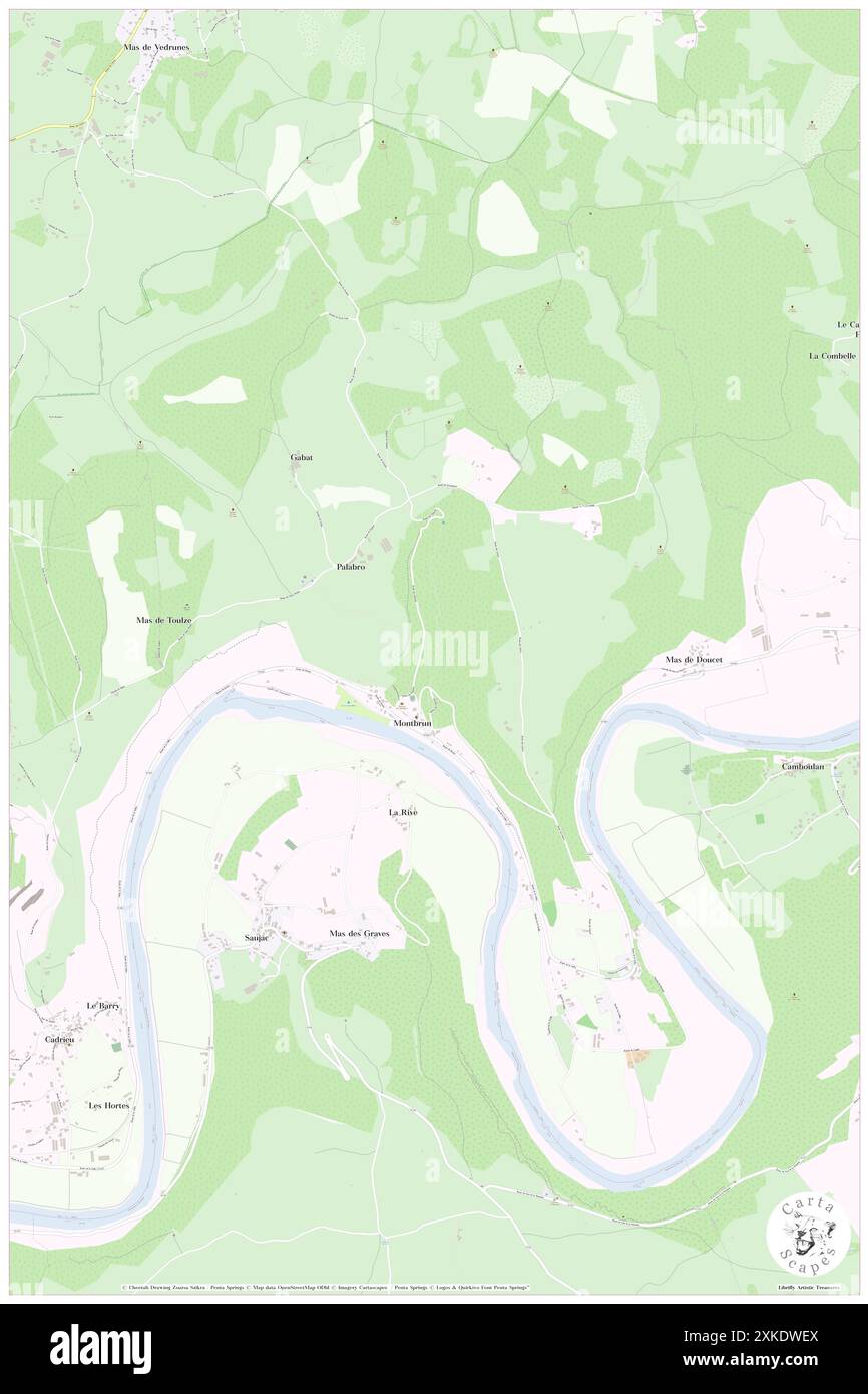 Montbrun, Lozère, FR, France, Occitanie, n 44 20' 13'', N 3 30' 12'', carte, Carthascapes carte publiée en 2024. Explorez Cartascapes, une carte qui révèle la diversité des paysages, des cultures et des écosystèmes de la Terre. Voyage à travers le temps et l'espace, découvrir l'interconnexion du passé, du présent et de l'avenir de notre planète. Banque D'Images