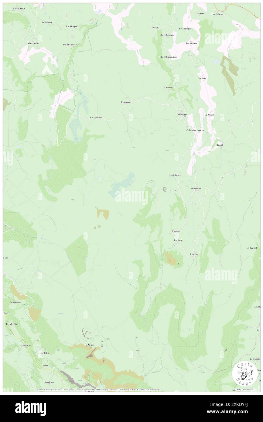 Collandres, Cantal, FR, France, Auvergne-Rhône-Alpes, n 45 14' 9'', N 2 39' 27'', carte, Carthascapes carte publiée en 2024. Explorez Cartascapes, une carte qui révèle la diversité des paysages, des cultures et des écosystèmes de la Terre. Voyage à travers le temps et l'espace, découvrir l'interconnexion du passé, du présent et de l'avenir de notre planète. Banque D'Images