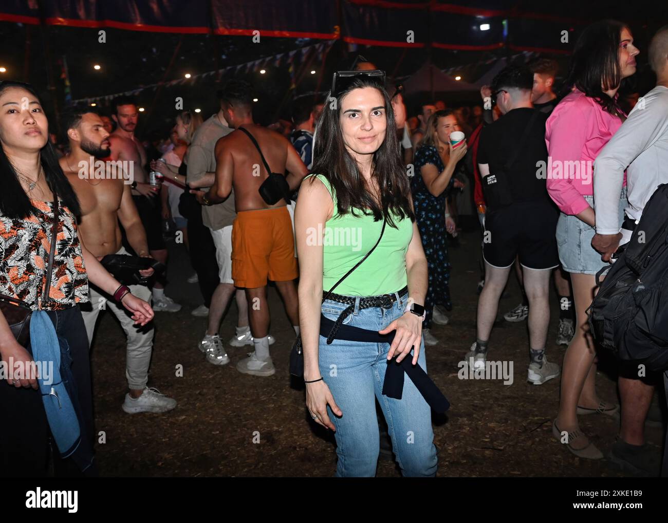 LONDRES, ANGLETERRE - 21 JUILLET 2024 : Hannah Want se produit à l'AS One in the Park 2024, célébrant la communauté LGBTQ en les unissant pour une journée de fierté, de diversité et de festivités. ( Credit : Voir Li/Picture Capital/Alamy Live News Banque D'Images