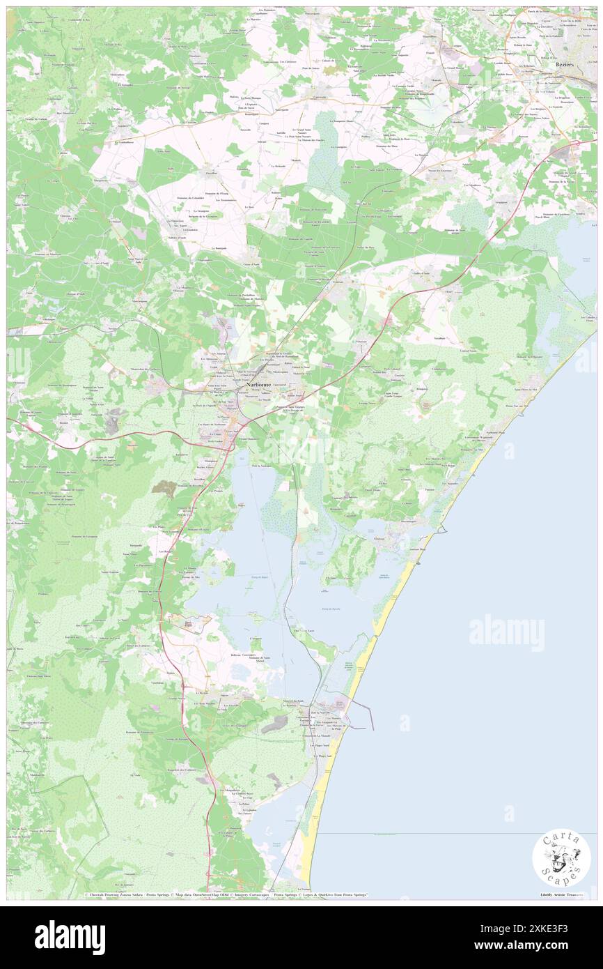 Narbonne, Aude, FR, France, Occitanie, n 43 11' 4'', N 3 0' 12'', carte, Cartascapes carte publiée en 2024. Explorez Cartascapes, une carte qui révèle la diversité des paysages, des cultures et des écosystèmes de la Terre. Voyage à travers le temps et l'espace, découvrir l'interconnexion du passé, du présent et de l'avenir de notre planète. Banque D'Images