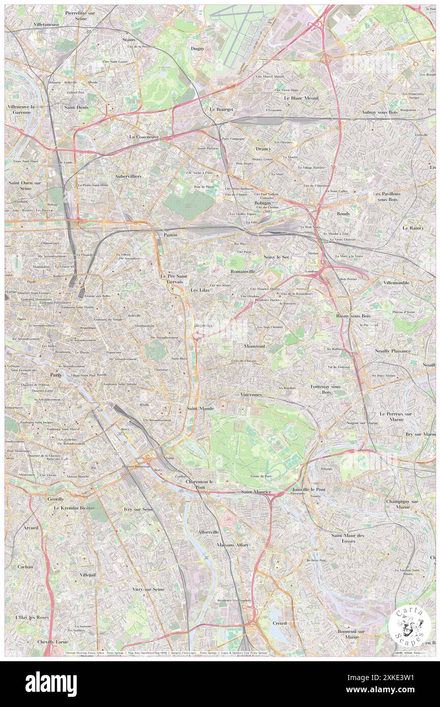 Bagnolet, Seine-Saint-Denis, FR, France, Île-de-France, n 48 52' 0'', N 2 25' 0'', carte, Cartascapes carte publiée en 2024. Explorez Cartascapes, une carte qui révèle la diversité des paysages, des cultures et des écosystèmes de la Terre. Voyage à travers le temps et l'espace, découvrir l'interconnexion du passé, du présent et de l'avenir de notre planète. Banque D'Images