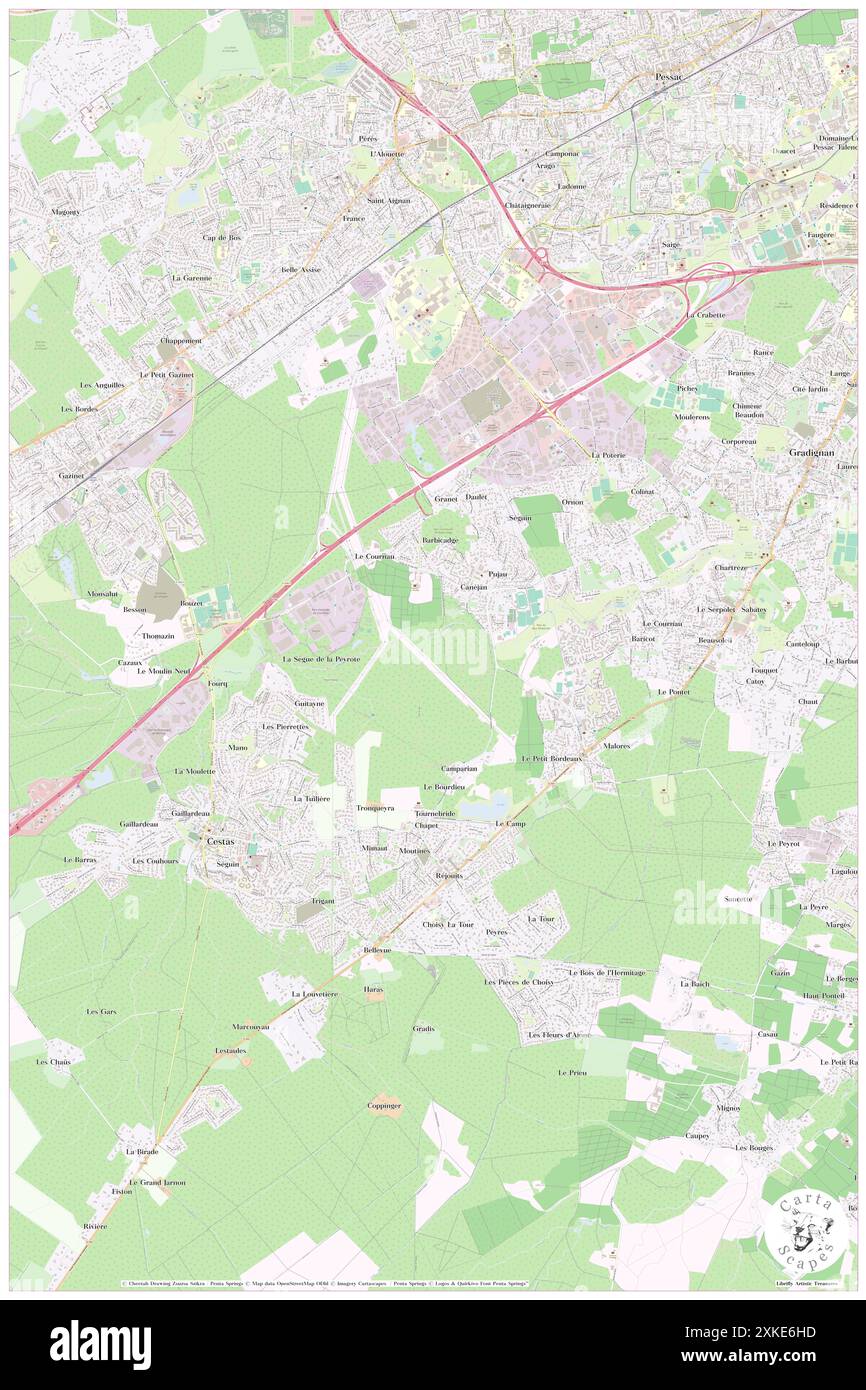 Canejan, Gironde, FR, France, Nouvelle-Aquitaine, n 44 45' 47'', S 0 39' 15'', carte, Cartascapes carte publiée en 2024. Explorez Cartascapes, une carte qui révèle la diversité des paysages, des cultures et des écosystèmes de la Terre. Voyage à travers le temps et l'espace, découvrir l'interconnexion du passé, du présent et de l'avenir de notre planète. Banque D'Images