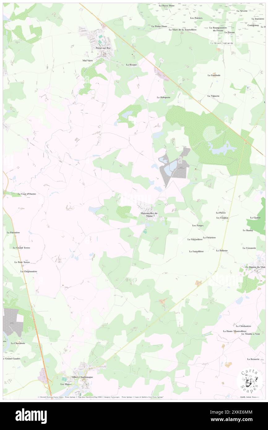 Maisoncelles-du-Maine, Mayenne, FR, France, pays de la Loire, N 47 57' 54'', S 0 39' 5'', map, Cartascapes carte publiée en 2024. Explorez Cartascapes, une carte qui révèle la diversité des paysages, des cultures et des écosystèmes de la Terre. Voyage à travers le temps et l'espace, découvrir l'interconnexion du passé, du présent et de l'avenir de notre planète. Banque D'Images