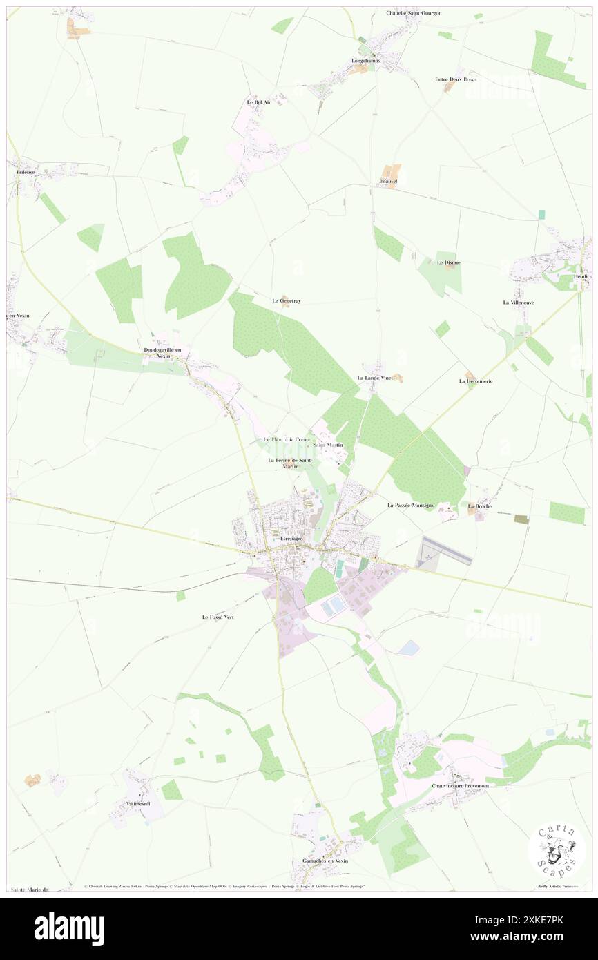 Etrepagny, Eure, FR, France, Normandie, n 49 18' 20'', N 1 36' 41'', carte, Carthascapes carte publiée en 2024. Explorez Cartascapes, une carte qui révèle la diversité des paysages, des cultures et des écosystèmes de la Terre. Voyage à travers le temps et l'espace, découvrir l'interconnexion du passé, du présent et de l'avenir de notre planète. Banque D'Images